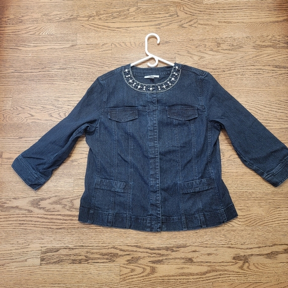 JM Collection Denim Jacket - Picture 7 of 9